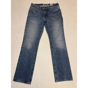 Ariat M4 Low Rise Boot Cut Jeans Mens 33x36 Medium Wash Denim Western Work Wear